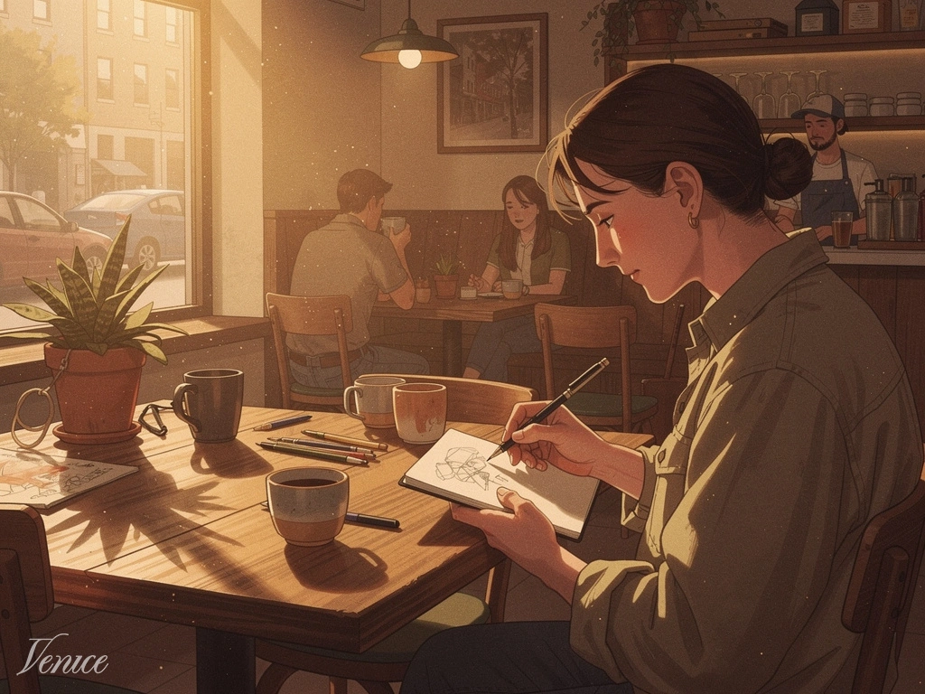 Local Artist Sketches Toronto's Coffee Shop Culture One Drawing at a Time